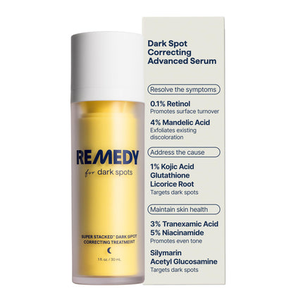 Remedy Science Dark Spot Correcting Serum front view with packaging