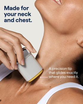 Remedy Science Face & Neck Firming Serum Stick with ingredients displayed