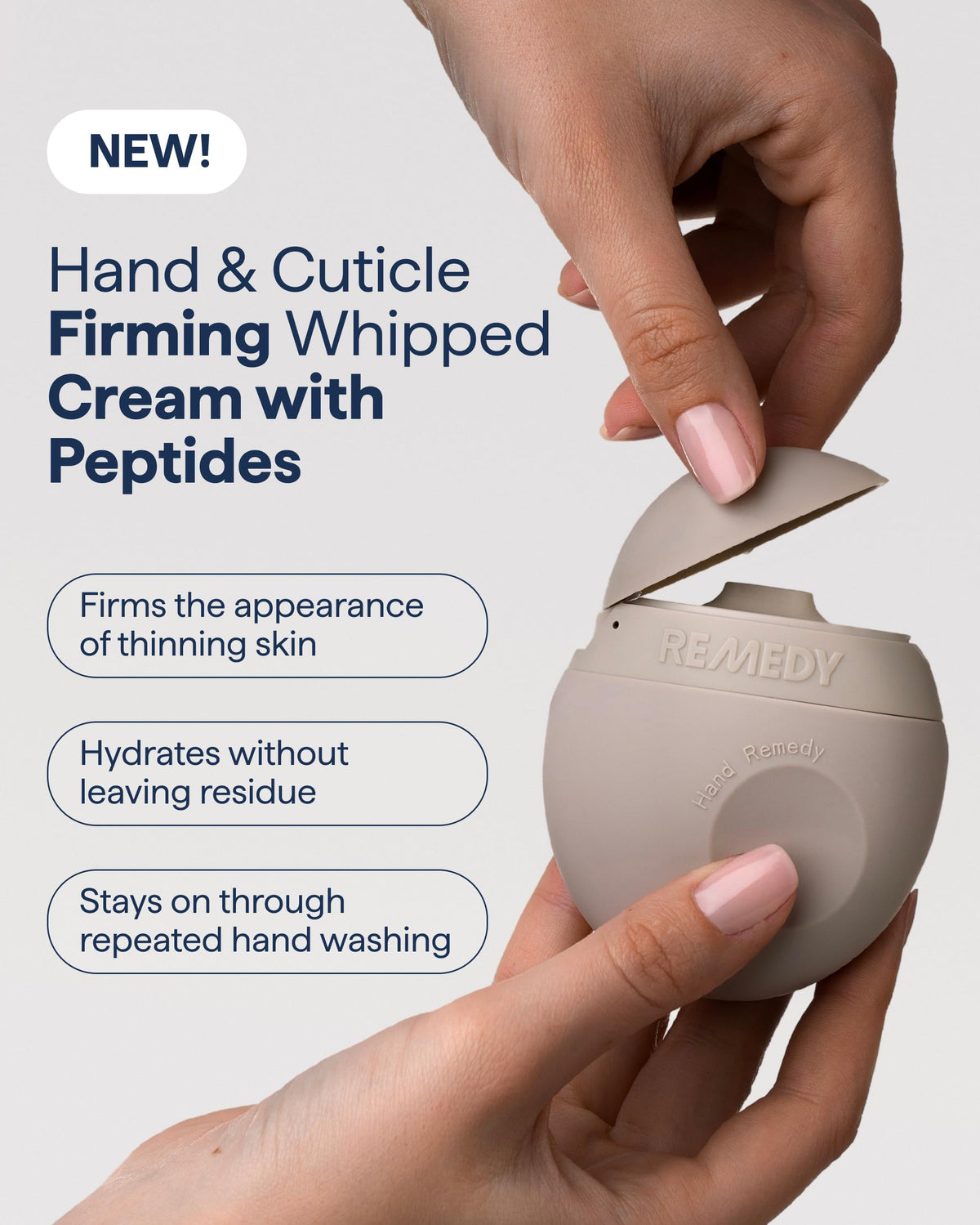 Remedy Science Hand & Cuticle Firming Whipped Cream texture close-up