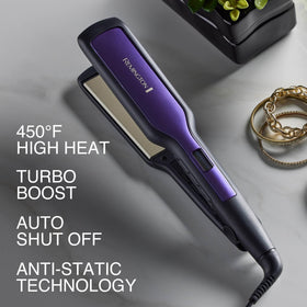 Remington 1 3/4" Flat Iron packaging and accessories