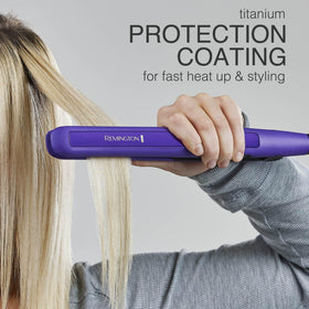 Remington 1" Flat Iron displaying LCD screen and heat settings
