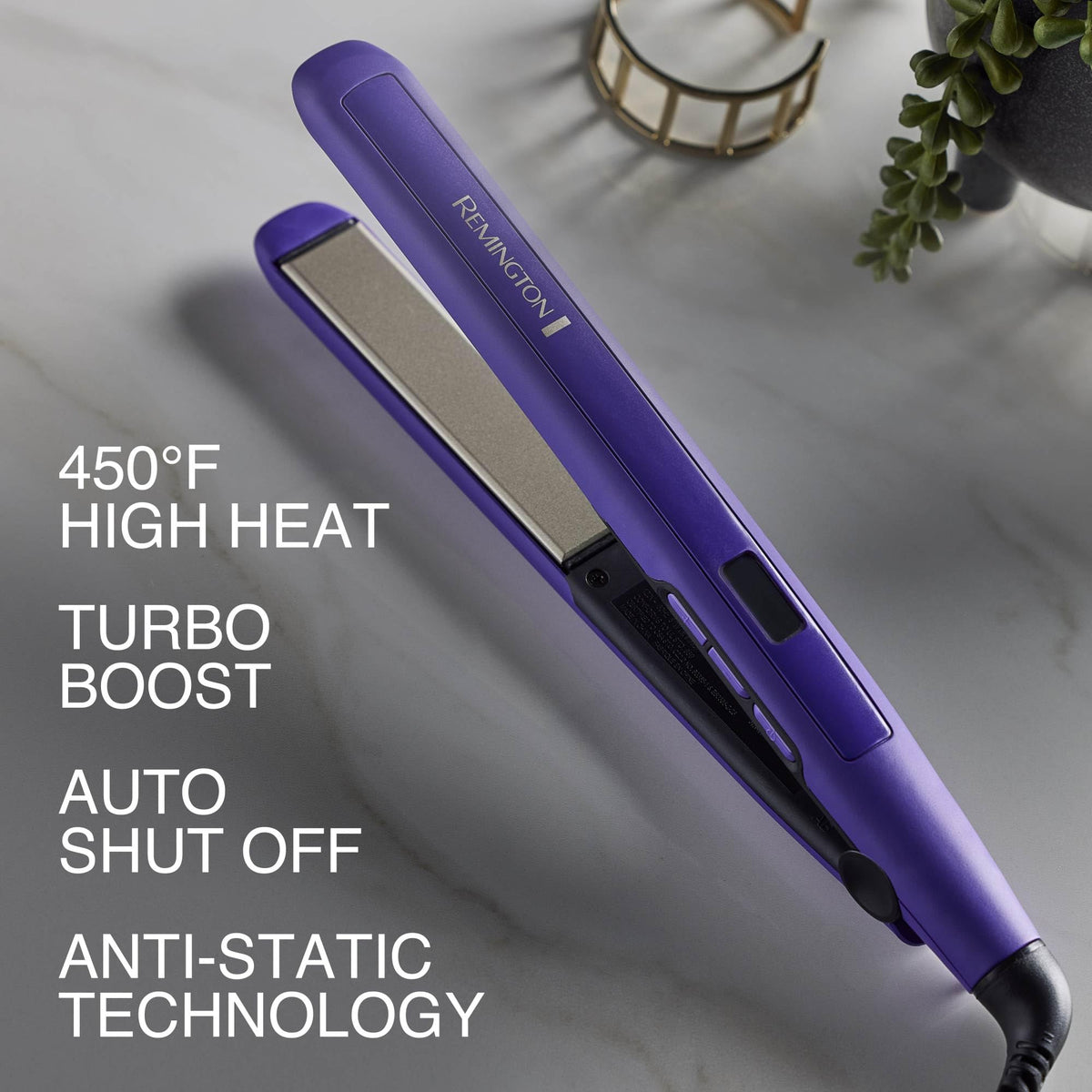 Remington 1" Flat Iron packaging with product details