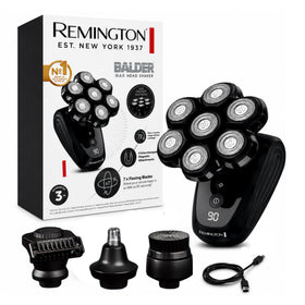 Remington Balder MAX Head Shaver front view with 7 rotary blades