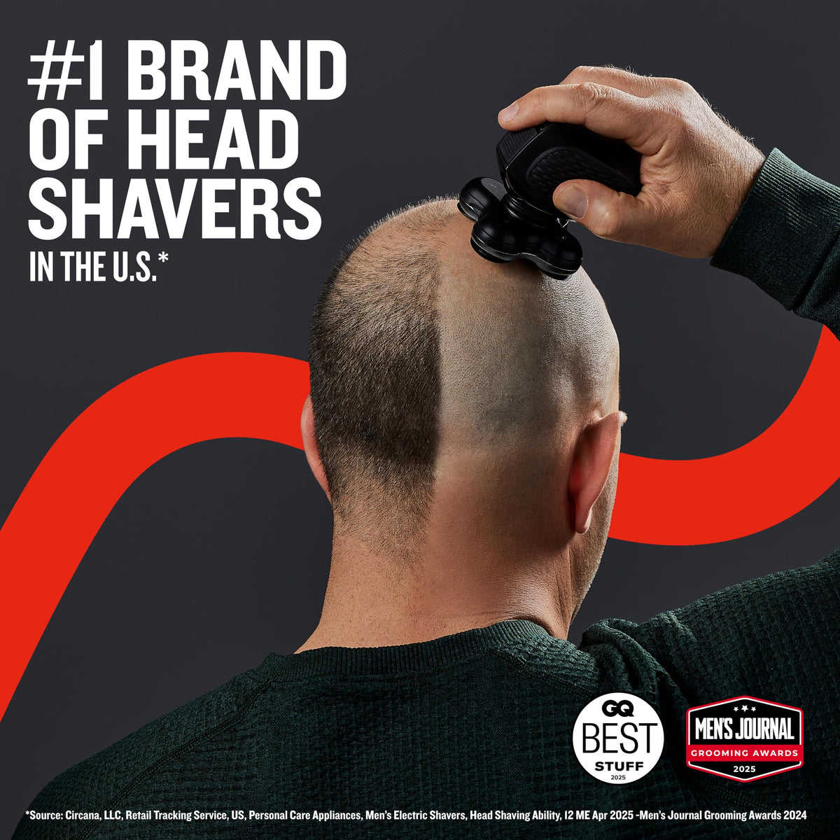 Remington Balder Pro XR7000 head shaver in use