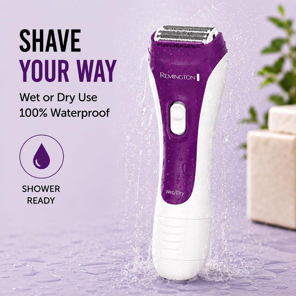 Remington Electric Shaver waterproof design for wet and dry use