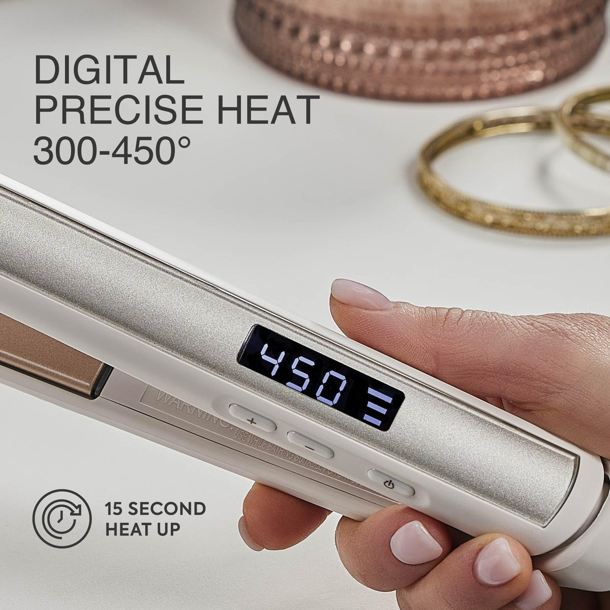 Remington Shine Therapy hair straightener controls and settings