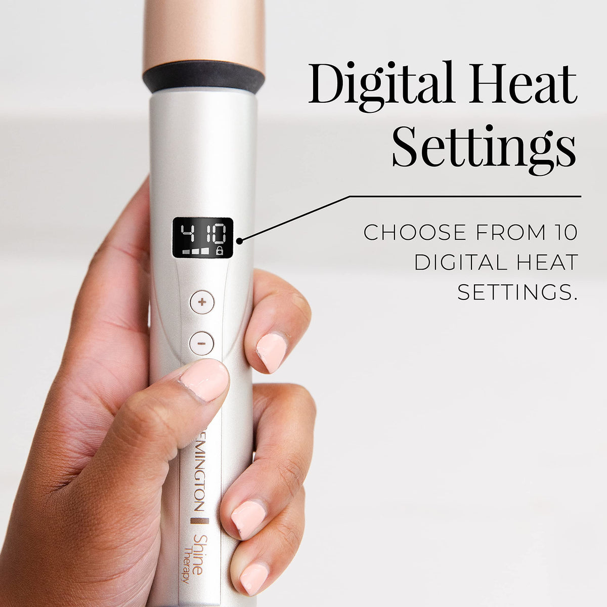 Remington Shine Therapy Tapered Curling Wand packaging