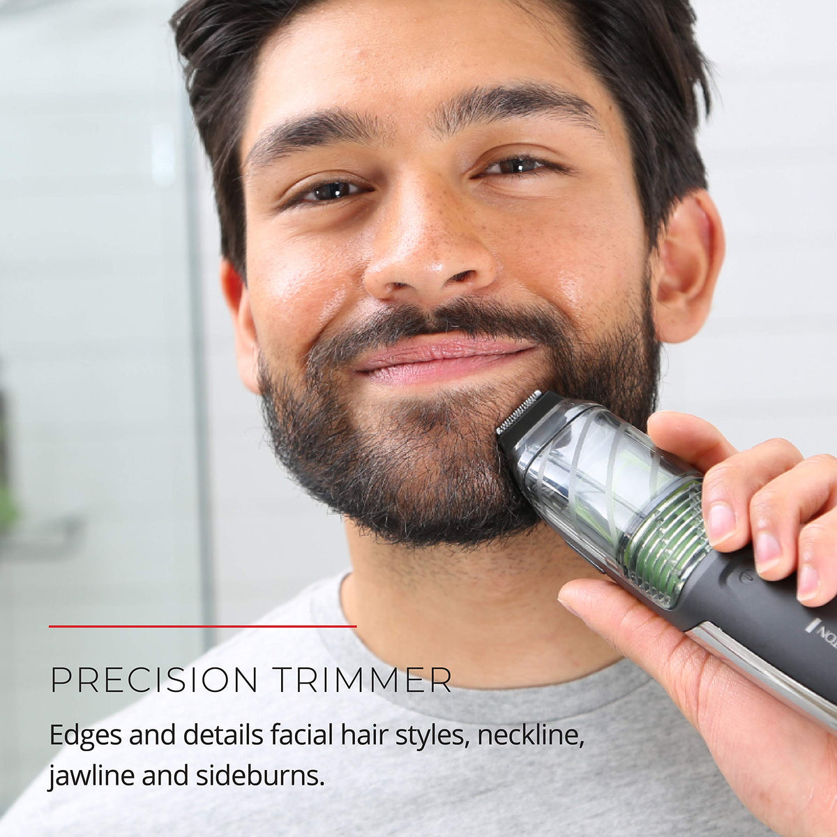 Remington Vacuum Beard Trimmer with detachable steel blades