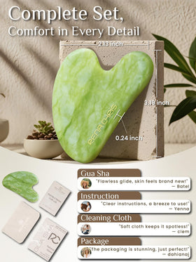 Rena Chris Gua Sha Facial Tool Mint Green side view