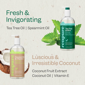 RENPURE body wash set in a bathroom setting