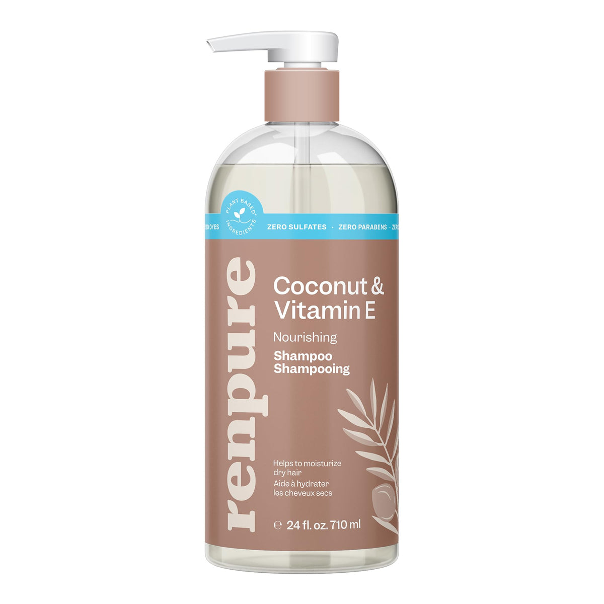 RENPURE Coconut & Vitamin E Nourishing Shampoo 24oz front view