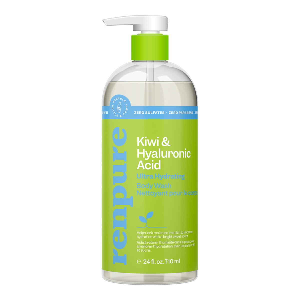 RENPURE Kiwi and Hyaluronic Acid Body Wash front view