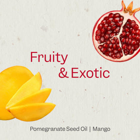 RENPURE Pomegranate & Mango Exfoliating Body Wash back view 24oz bottle