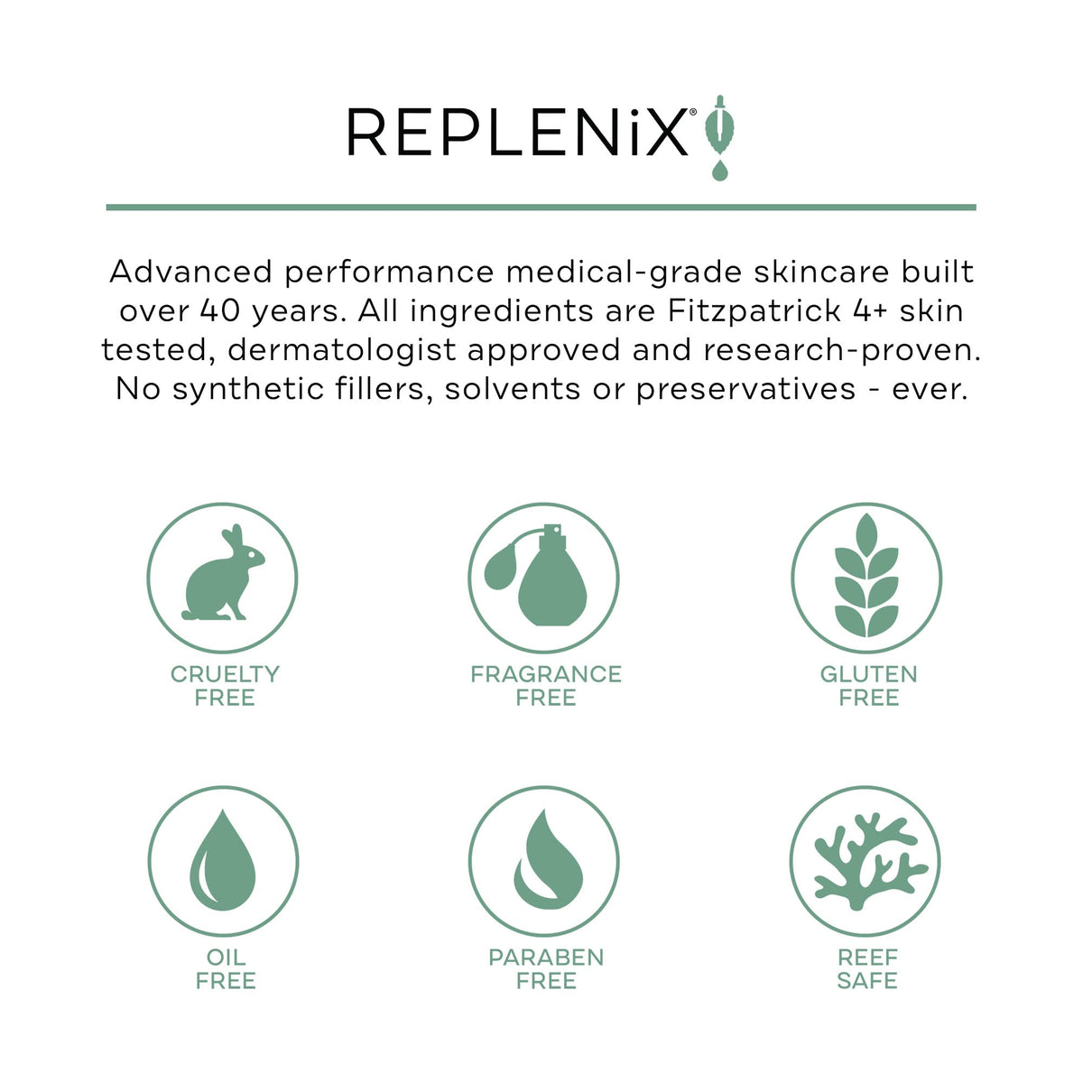 Replenix Calming Face Serum 30ml application on skin