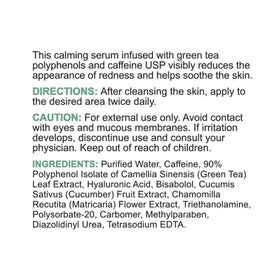 Replenix Calming Face Serum 30ml with ingredients list