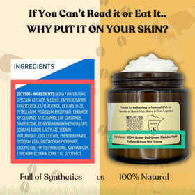 Reroot Organics Beef Tallow Balm 222g on skin application
