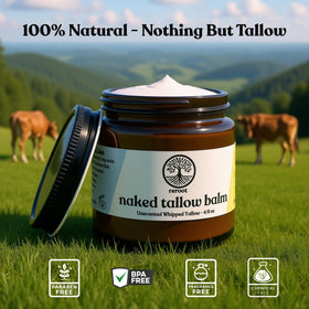 Reroot Organics Naked Tallow Balm 190g packaging