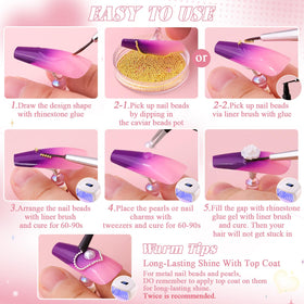 Resealable container of BELLEBOOST nail beads for storage