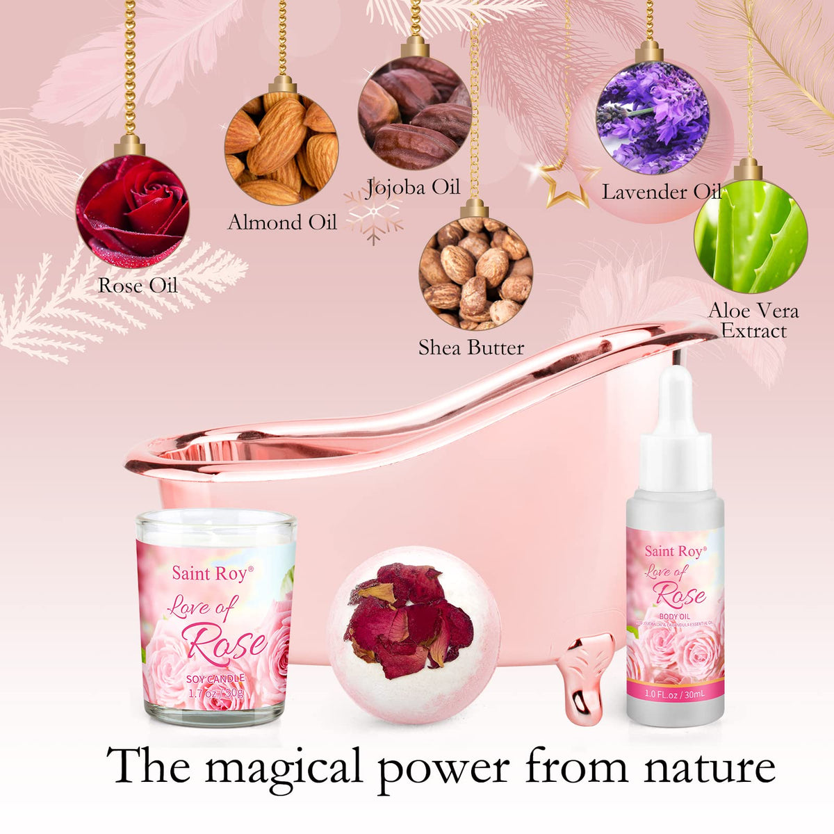 Reusable bath tub packaging for the spa gift set