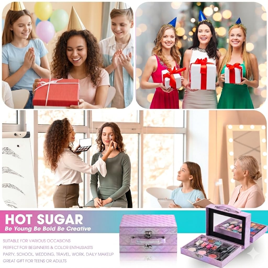 Reusable train case of Hot Sugar Beginner Makeup Kit