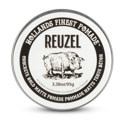 REUZEL Concrete Hold Matte Pomade front view with packaging