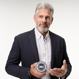 REUZEL Extreme Hold Matte Pomade with styling tools