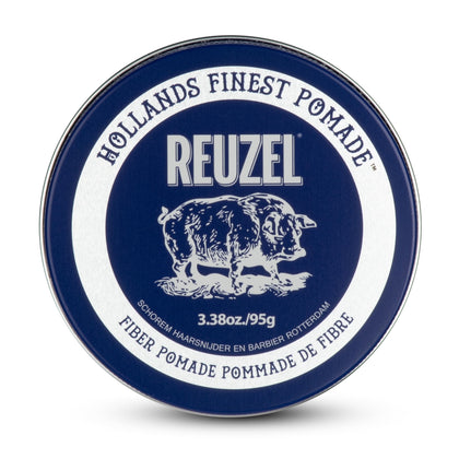 REUZEL Fiber Pomade 95g front view with packaging