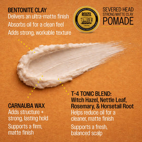 REUZEL Severed Head Clay Pomade application on hair