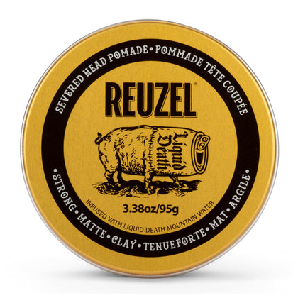REUZEL Severed Head Clay Pomade front view with packaging