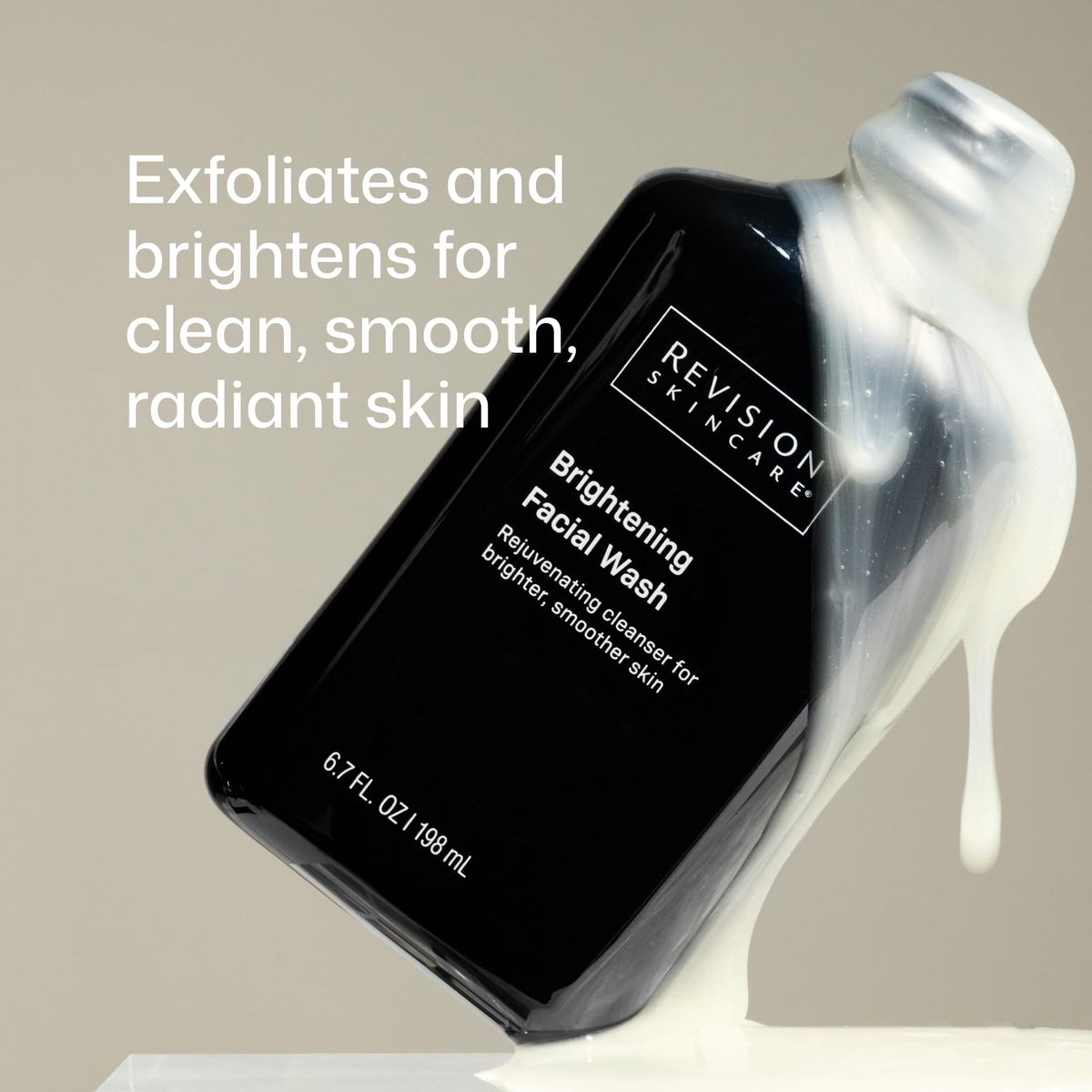 Revision Skincare Brightening Face Wash bottle side view