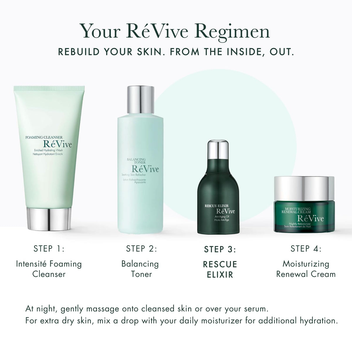 RéVive Anti Aging Face Oil texture on hand