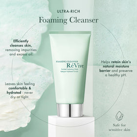 RéVive Foaming Facial Cleanser texture on hand