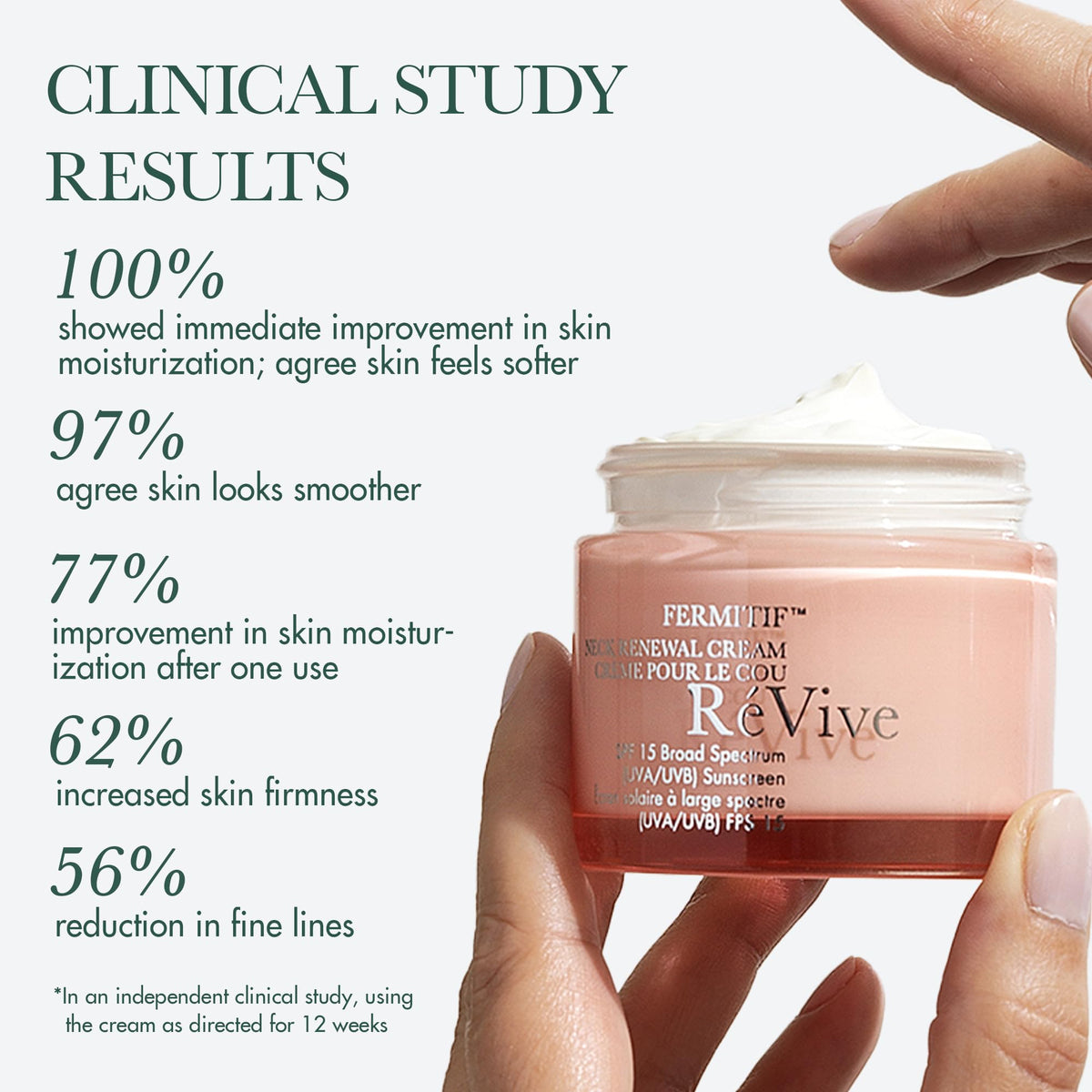 RéVive Neck Renewal Cream SPF 15 texture close-up