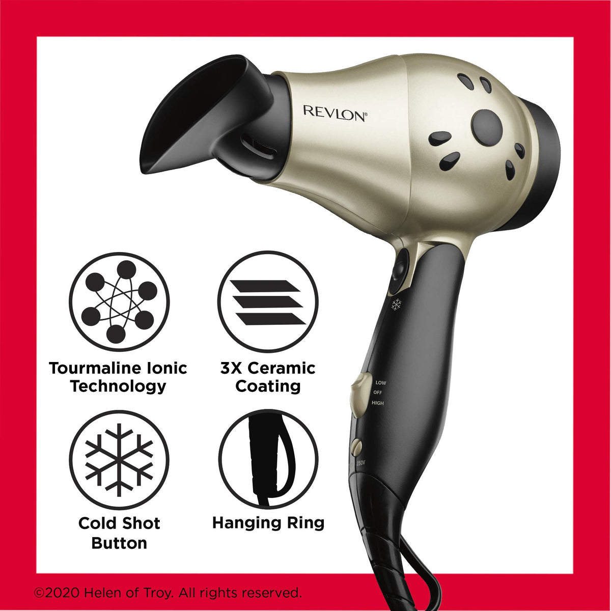 REVLON 1875W Compact Hair Dryer in use styling hair