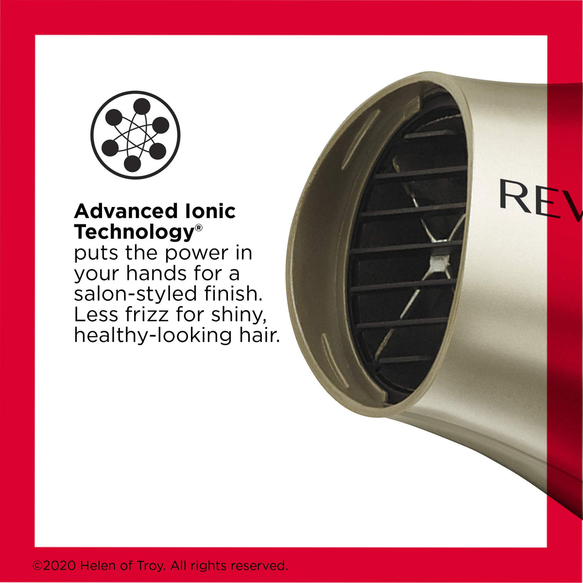 REVLON 1875W Hair Dryer side view with folding handle