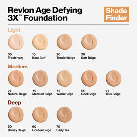 Revlon Age Defying Liquid Foundation 070 Early Tan in packaging
