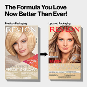 REVLON Color Effects Frost and Glow Hair Highlight Kit displayed on a vanity