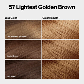 REVLON ColorSilk 57 Lightest Golden Brown Hair Colour box side view