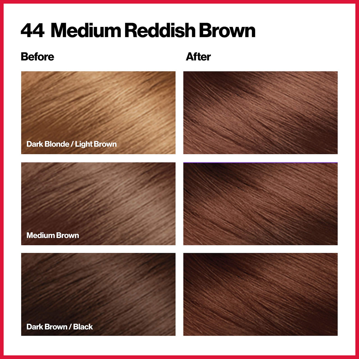 REVLON Colorsilk Beautiful Color 44 Medium Reddish Brown application process