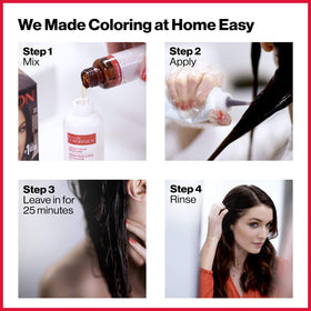 REVLON Colorsilk Beautiful Color 44 Medium Reddish Brown swatch on hair