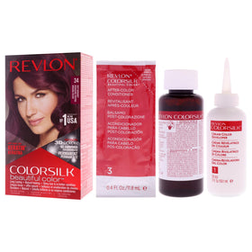REVLON Colorsilk Beautiful Color Deep Burgundy hair dye developer and conditioner