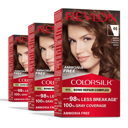 REVLON ColorSilk Bond Repair Hair Color 3-pack front view