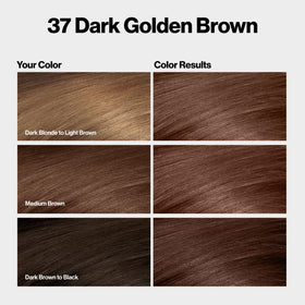 REVLON ColorSilk Dark Golden Brown hair colour packaging side view