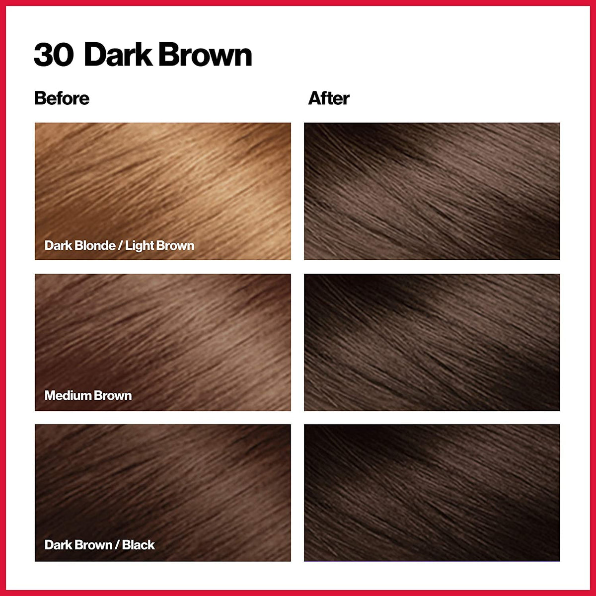 REVLON ColorSilk Hair Color 30 Dark Brown application process