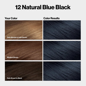 REVLON ColorSilk Hair Color 3pk Natural Blue Black packaging