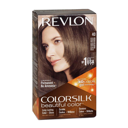 REVLON ColorSilk Hair Color Medium Ash Brown 40 front view