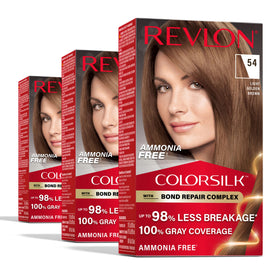 REVLON ColorSilk Hair Colour 54 Light Golden Brown packaging front view