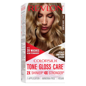 REVLON ColorSilk Tone + Gloss + Care Demi-Permanent 7 Dark Blonde packaging front view