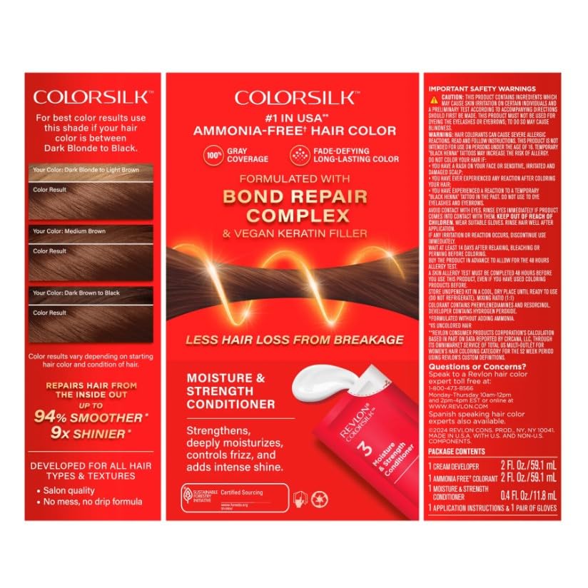 REVLON ColorSilk Ultra Light Natural Blonde hair colour on display