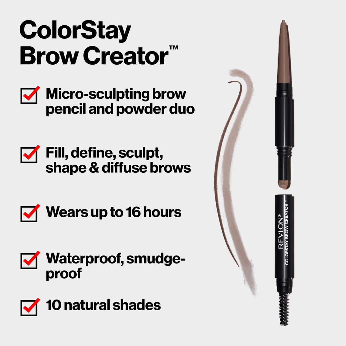 REVLON ColorStay Brow Creator 600 Blonde powder application